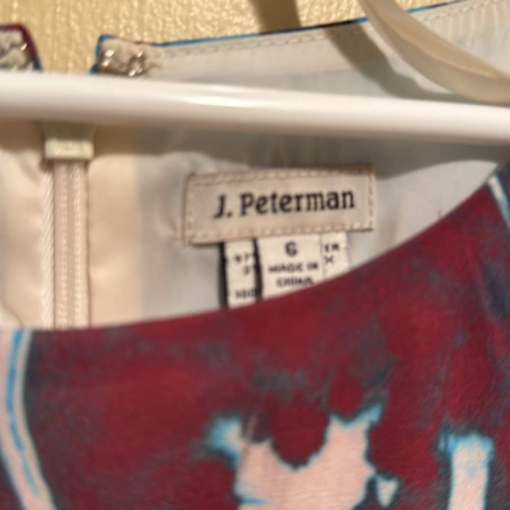 J. Peterman Colorful Abstract Long Sleeve Dress - Picture 2 of 8